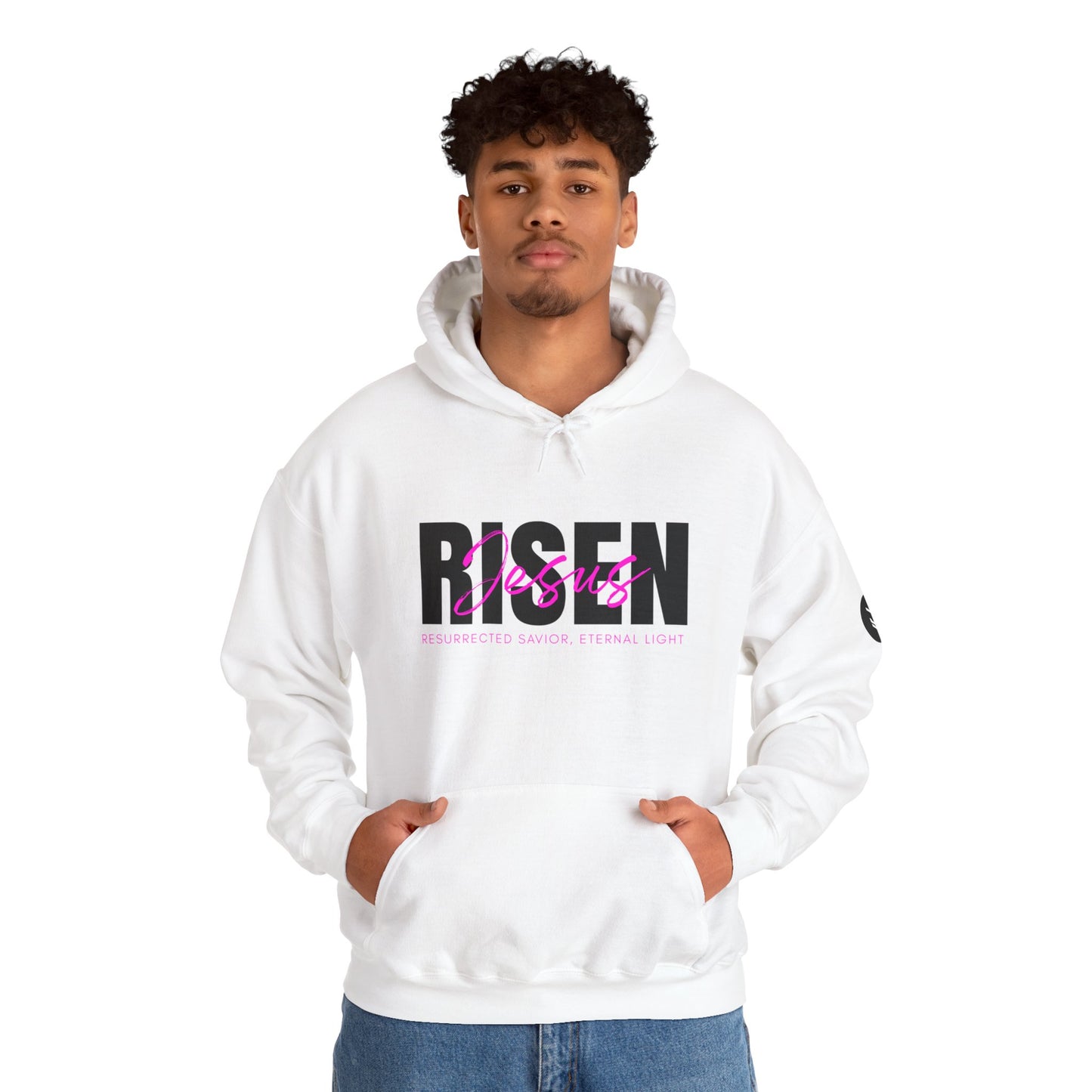 Risen Unisex Heavy Blend™ Hooded Sweatshirt | Faith-Inspired Apparel for Celebrations