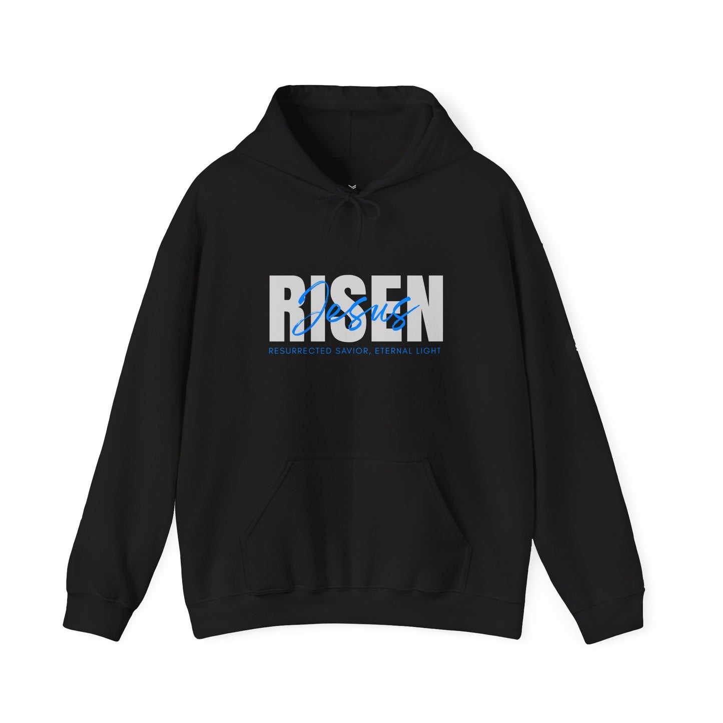 Risen - Black Unisex Heavy Blend™ Hooded Sweatshirt | Faith-Inspired Apparel for Celebrations