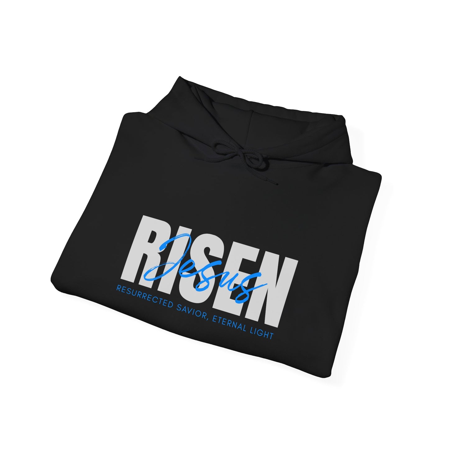 Risen - Black Unisex Heavy Blend™ Hooded Sweatshirt | Faith-Inspired Apparel for Celebrations